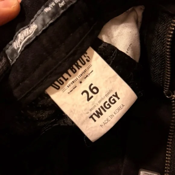 UglyBROS Twiggy Black Motorcycle Riding Jeans - Size 26 - Picture 7 of 12